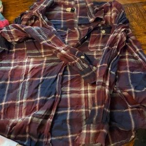 Blue red and white flannel